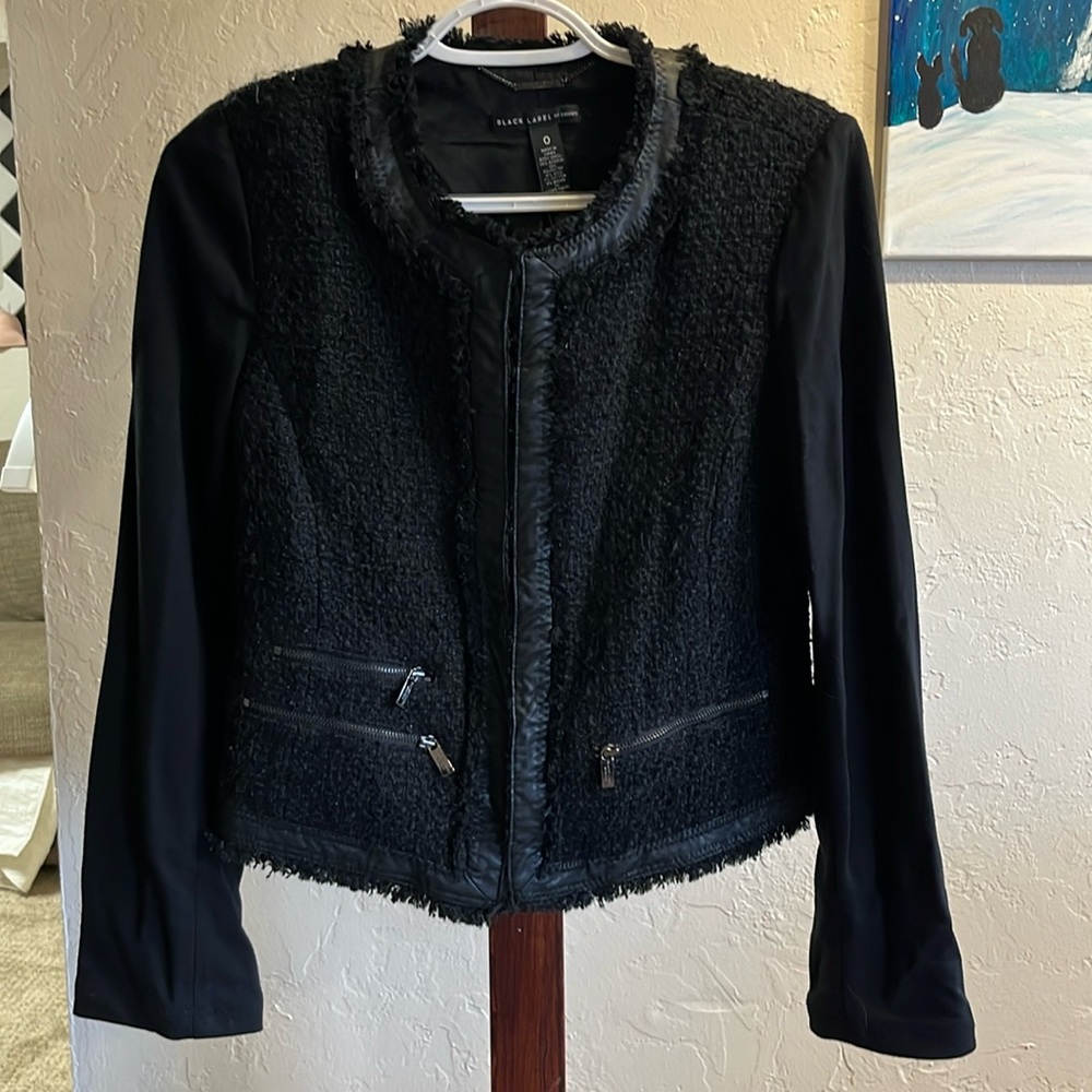 Beautiful Black Chicos Black Label Short Blazer/Jacket Size 4R